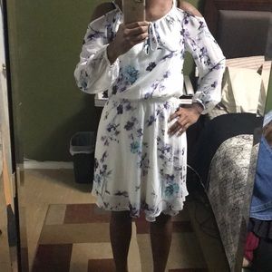 A cold shoulder above the knee dress